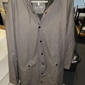 Rains-Long Rain Jacket-Women's Color- Grey Size- XS/S